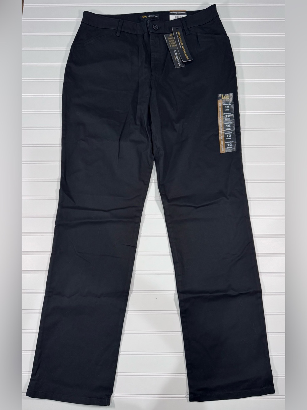Lee Black Straight Leg Trousers: women’s 12 long